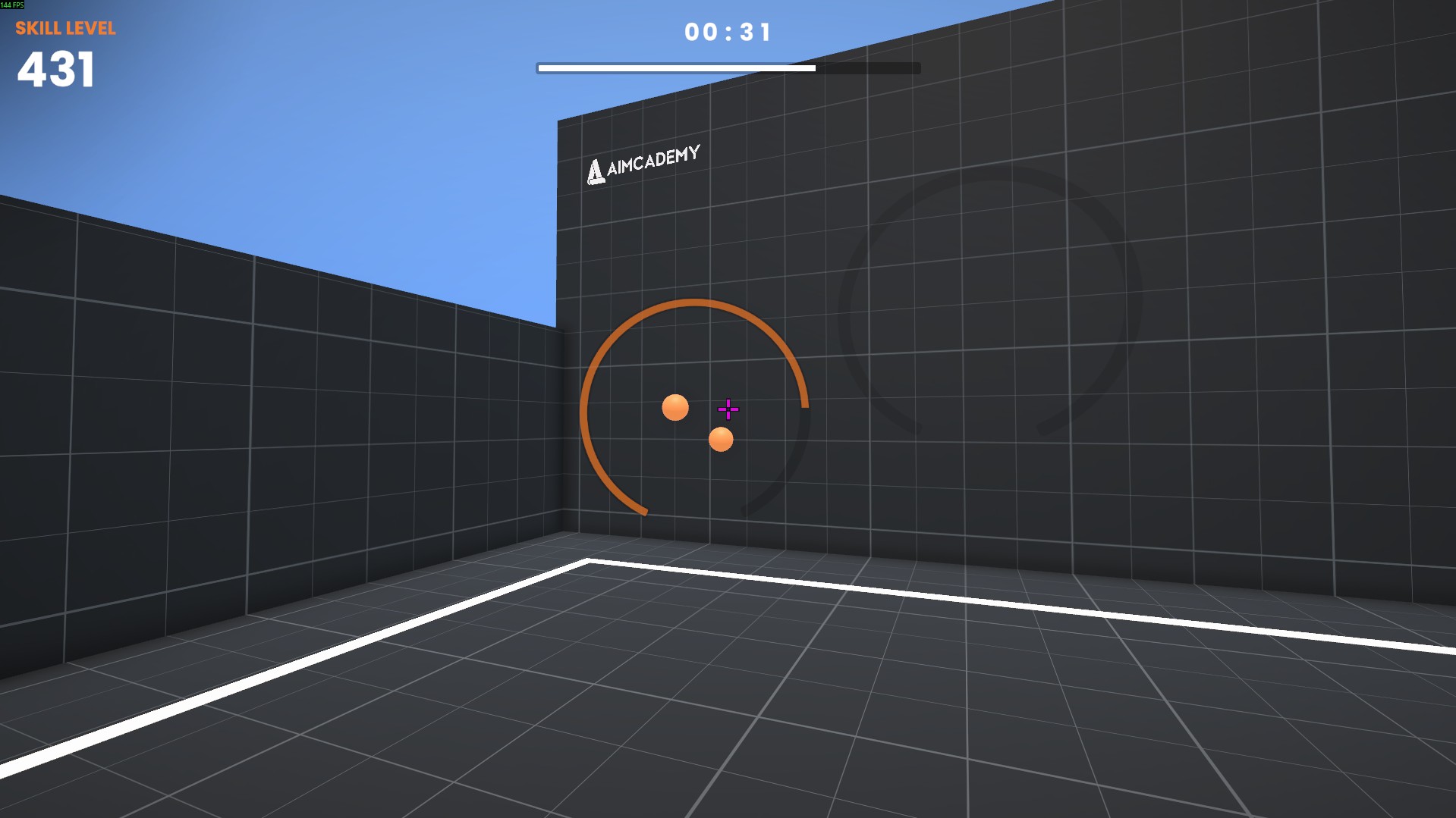 Aimcademy in-run gameplay